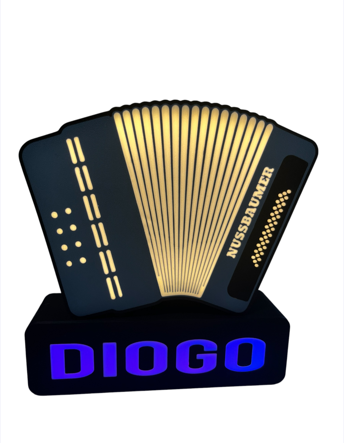 Luminária Concertina com Nome Personalizado